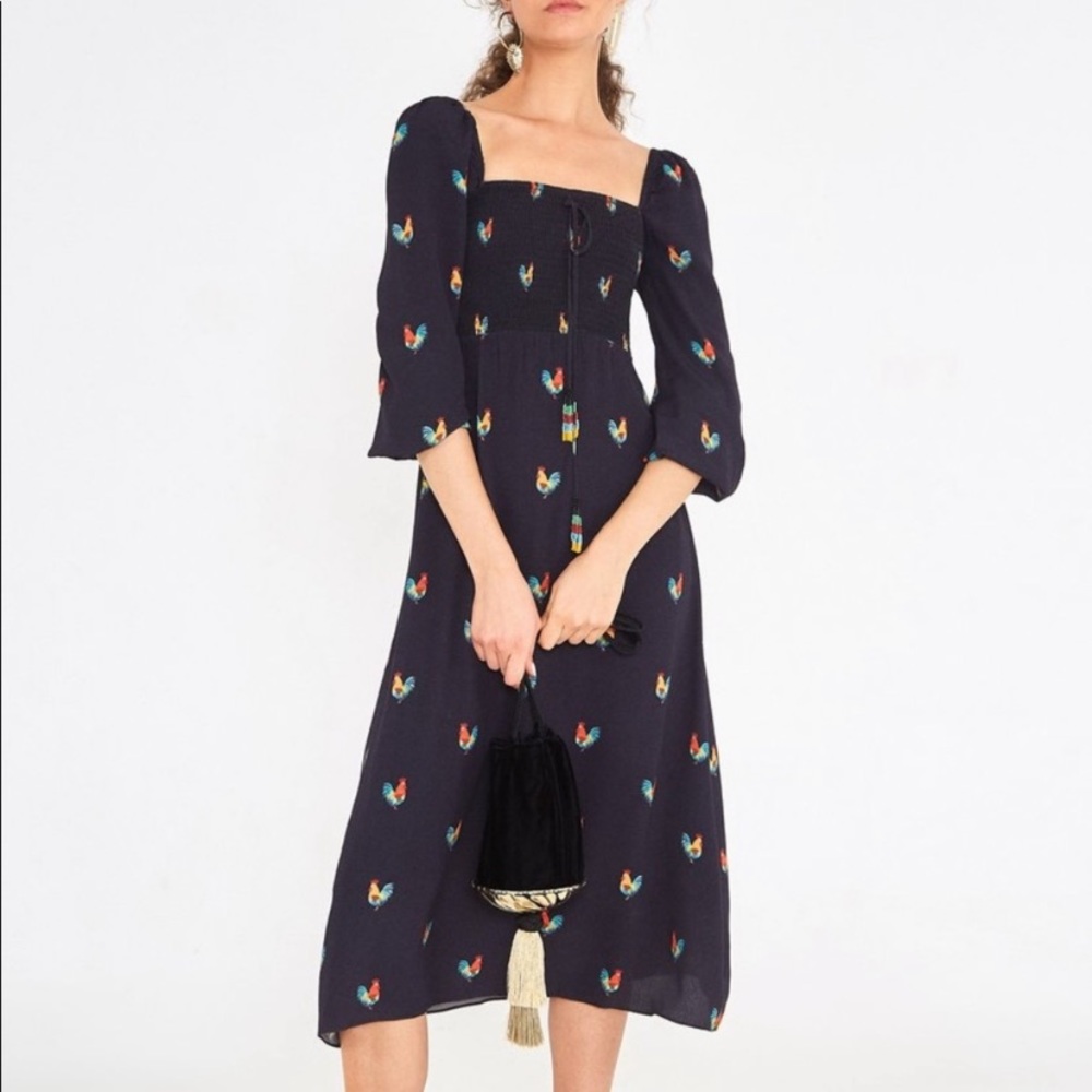FARM RIO ROOSTER MIDI DRESS - Picture 6 of 8